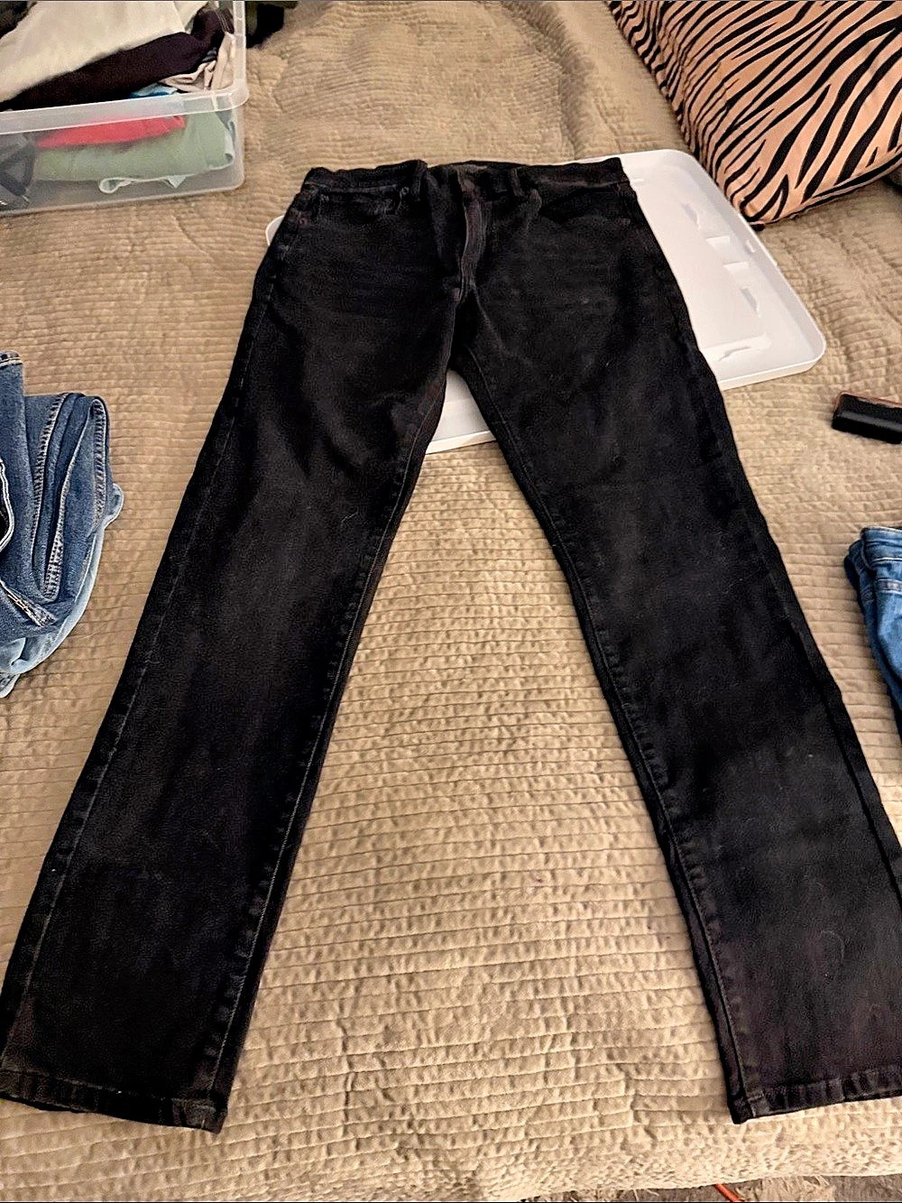 Lucky Brand Los Angeles 412 athletic slim Men's Black Straight Jeans Waist 32x32